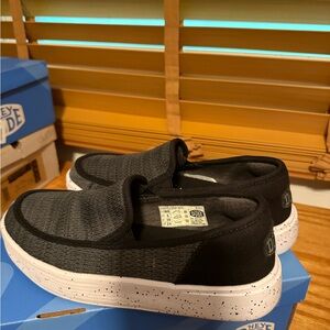 Hey Dude Charcoal Slip-On Loafers with Speckled Sole